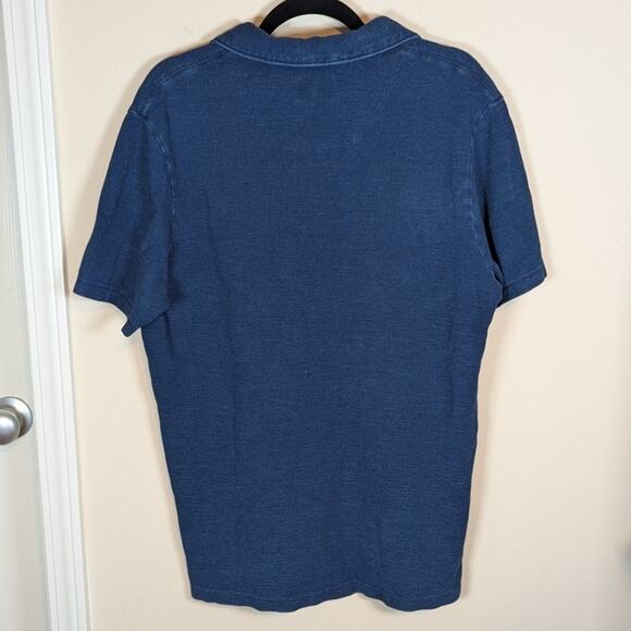 7 Diamonds Blue Polo Button Up Shirt Mens Large Stretch - Picture 3 of 9